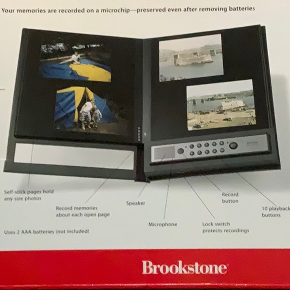 NEW UNSEALED Brookstone Talking Photo Album - Picture 6 of 7